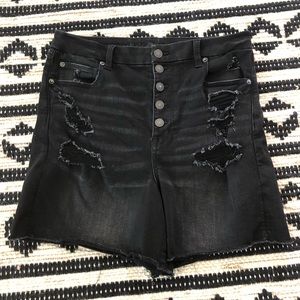 American Eagle black cutoff shorts